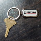 Cummins Keychain Turbo Diesel Metal Chrome Key Ring Tag Fob Engine  Great Gift 