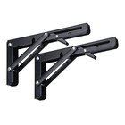 2pcs Folding Shelf Brackets Stainless Steel Fold Down Table Brackets 8-16 Inch