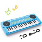 Upgraded 37 Keys Kids Piano Keyboard     Portable Toddler Music Toy Keyboard Blue