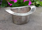 Vintage Cavanagh Hats Salesman Sample Mini Silver Metal Top Hat  New York 