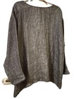 Nwt Finini Gray Linen Sweater  Lightweight Sweater With Single Button Size 1x