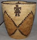 Tall Tohono O odham Basket With Figures