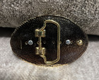 Western Dress Belt Buckle Ionalite Cowboy Cowgirl Vintage Gems By Jim Usa 3
