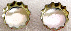 Free Shipping  Two  2  Pairs Of Coca-cola Miniature Bottle Caps  4 Caps 