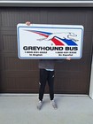 Greyhound Bus Lines Metal Sign 4  X 2  Vintage Advertising Rare