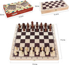 Wooden Chess  Checker  And Backgammon 3 In 1 Board Game Set classic Traditional