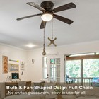 Kelduemi Ceiling Fan Pull Chain Ornaments  13 6 Inches Fan Pulls Extension
