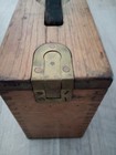 Wwi Wooden Ammo Box Leather Handle
