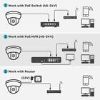 Hikvision Compatible 4mp Ip Camera Turret Indoor outdoor Network Poe 2 8mm W mic