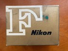 Original Vintage Nikon F 35mm Slr Film Camera Box Only  Cool    Rare 