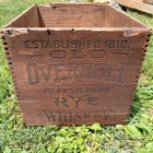 1916 Dated A overholt   Co Rye Whiskey Broad Ford pa Pre Pro Wood Shipping Box