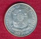 Philippines 1961 One Peso Commemorative Silver Coin   nice Uncirculated  