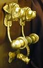English Mastiff Bronze Duet Door Knocker