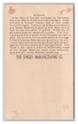 The Singer Manufacturing Co  Bosnia Vintage   1892 Advertising Trade Card