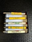 Vintage Lot Of 5 Advertising Bullet Pencils