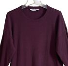 Sonoma Goods For Life Waffle Knit Top Womens Size Large Burgundy Long Sleeve