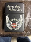 Harley Davidson Zippo Lighter Bass Plat On Back Nice 