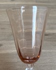 Pink By Fostoria Water Goblet 8 25    Pink Bowl Clear Stem Discontinued Rare 