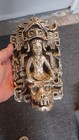 Vintage Mayan King With Face Dragon Silver Sculpture Aztec Style Bookend 
