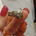 Ww2 Men s Sterling Silver  Signet Ring Size 10 Military Eagle Emblem