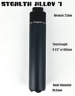 Stealth Alloy 7  1 2 x28 Muzzle Brake Extension Tube For Aeg Gbb In Black