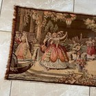 Beautiful Victorian Antique Tapestry Dancing Gathering Belgium Made 20x60