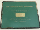 1948-1950 San Francisco Police Dept Sign Plaque Chief Mitchell Taxi Cab Permit