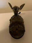 Vtg antique 1883 J e Stevens Cast Iron Coin Toy Mechanical Bank Eagle   Eaglets