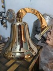 Antique Nautical Hanging Door Bell Brass Ship 18  Big Wall Mounted Bracket Gift 