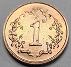 1995 Zimbabwe 1 One Cent - World Coin - Africa - Bronze Plated Steel Coin