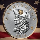 2026 George Washington Certi-lock Gold Gild 1 Oz  999 Fine Silver Coin Commander