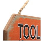 Tool Rules Hanging Wood Wall Decor - Funny Tools Sign For Workshop Or Garage - 