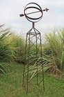 58  Military Sundial Topiary Flower Trellis  Wrought Iron Metal Plant Climber