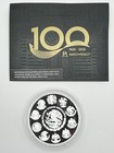 2025 Mexico 2 Oz Silver 100th Anniversary Banco De Mexico Proof With Coa