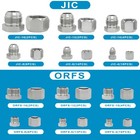 182 Pcs Jic And Orfs Master Industrial Hydraulic 4  6  8  10  12  16  Black 