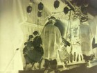 Vtg Japanese Photo Negative 1950 Festival Parade Kimono Man Lantern Showa Pn12