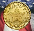 1909 Five Dollar Liberty Head Half Eagle Gold Plated Coin Modern Restrike Token