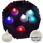 6 Multi-color Led Floating Floral Tea Light Candle For Wedding Centerpiece Decor