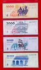 Argentina Set 4 Unc 1000 2000 10000 20000 Pesos Nd 2023 2024 P 367 368 369 370