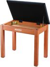     donner Ddp-80 Piano Keyboard Bench   Storage Bookcase Comfortable Sturdy Stool