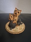 Vintage Country Artists Pair Of Yorkshire Terriers Figurine