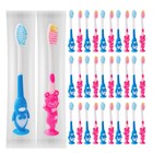 200 Pcs Kids Disposable Toothbrushes Soft Bristles Suction Cup Individually Wrap