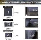 14pcs Outdoor Patio Furniture Cushion And Pillow Replacement Sectional Cushions