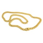 Men s Cuban Miami Link 18  Real 18k Gold Over Stainless Steel 8mm Choker Chain