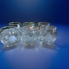 6 National Airlines Roly Poly Rocks Glass - Sun King Logo Great Condition