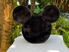 Disney Mickey Mouse Icon Plush Crossbody Bag W adjustable Strap Black Nwt