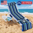 Tanning Chair With Face Hole 3-in-1 Outside Beach Lounge Chair Outdoor