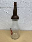 Kendall  Motor Oil Bottle Spout Cap Glass Vintage Style Gas Station