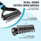 Miu Color Pet Grooming Brush  2 Sided Undercoat Rake For Dogs  Assorted Colors 