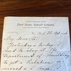Antique Letterhead Third Avenue Railway Company Hand Written Correspondence 1896